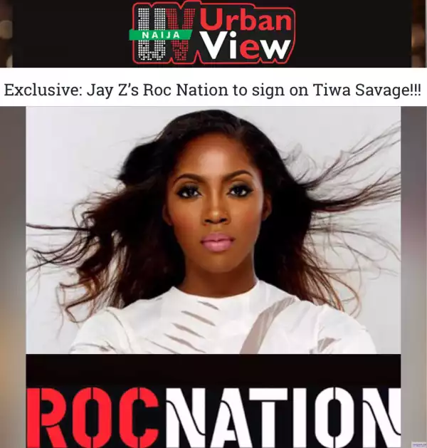 Whispers in town have it that Jay Z’s Roc Nation is set to sign on Tiwa Savage